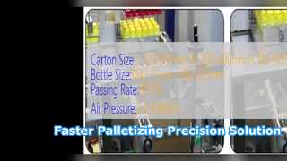 Máquina paletizadora automática para produtos engarrafados