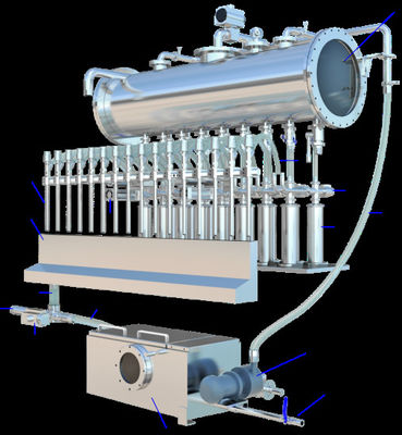 Cole a máquina de enchimento líquida viscoso da emulsão alta da água da máquina do enchimento do pistão da viscosidade