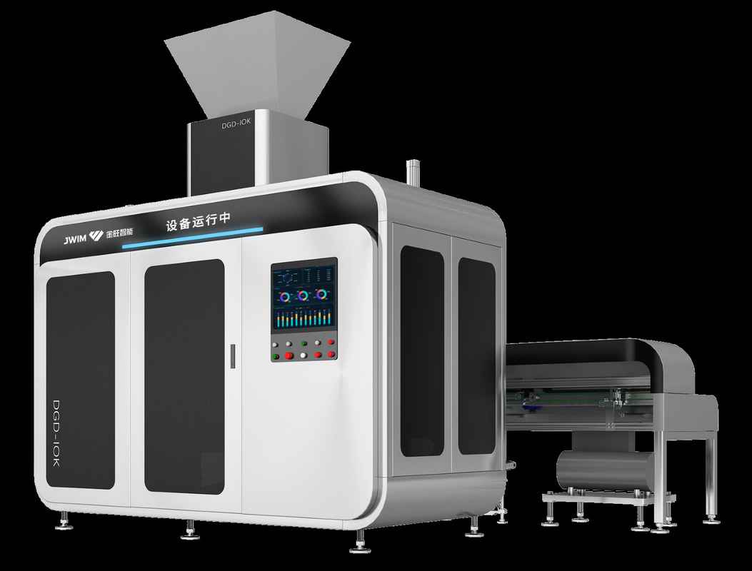 Máquina de embalagem de sacos em forma de vácuo para alimentos para animais de estimação, cereais, arroz, 2,5-10 kg