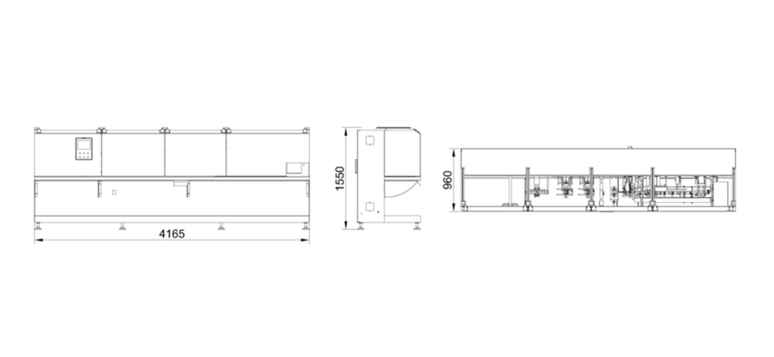 SUS304 Frame Fully Automatic Horizontal Roll Film Bagging Machine para pó / partícula