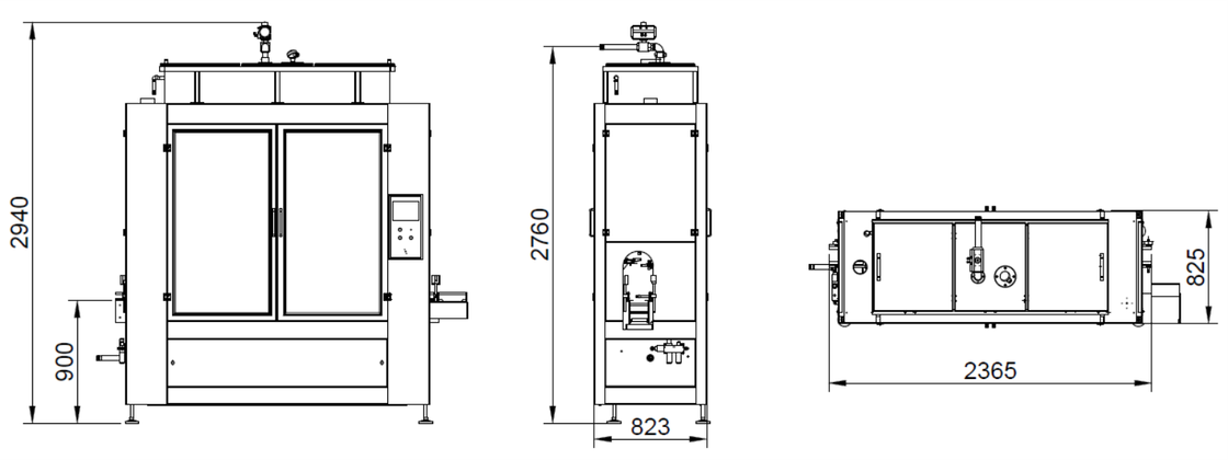 Máquina de Enchimento Microcomputadorizada Controlada por PLC com Feedback de Peso de Balança Elétrica e Estrutura em Aço Inoxidável 304