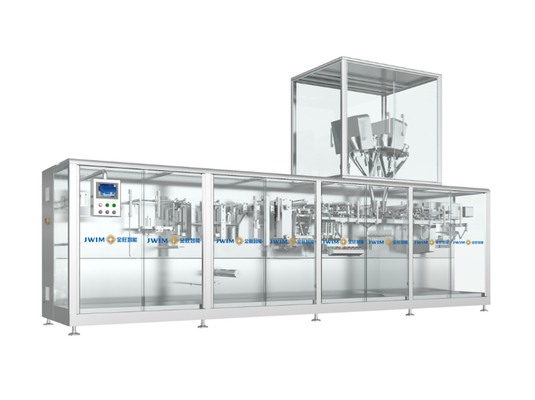 SUS304 Frame Fully Automatic Horizontal Roll Film Bagging Machine para pó / partícula