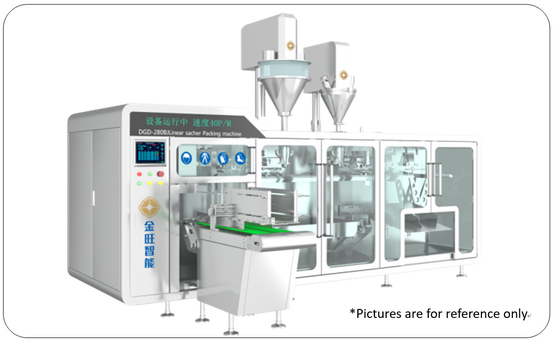 DGD-280BJ Máquina de embalagem automática de bolsas horizontais controlada por PLC 380V 50Hz 6kw