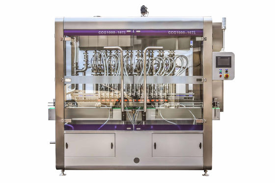 16 máquina de engarrafamento líquida volumétrico 80ml-1000ml do óleo comestível de máquina de enchimento da cabeça 4000 BPH