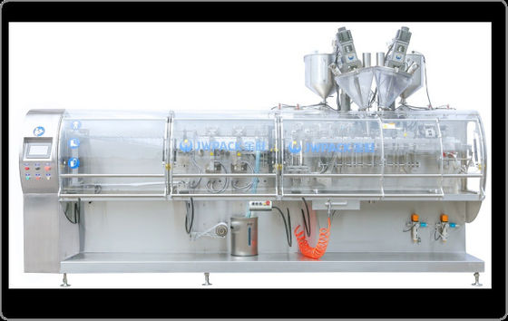 auto pó horizontal SUS304 da máquina de empacotamento de aço inoxidável